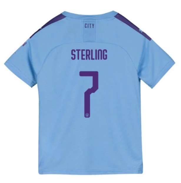 Raheem Sterling Manchester City Youth 19/20 Club Font Home Jersey