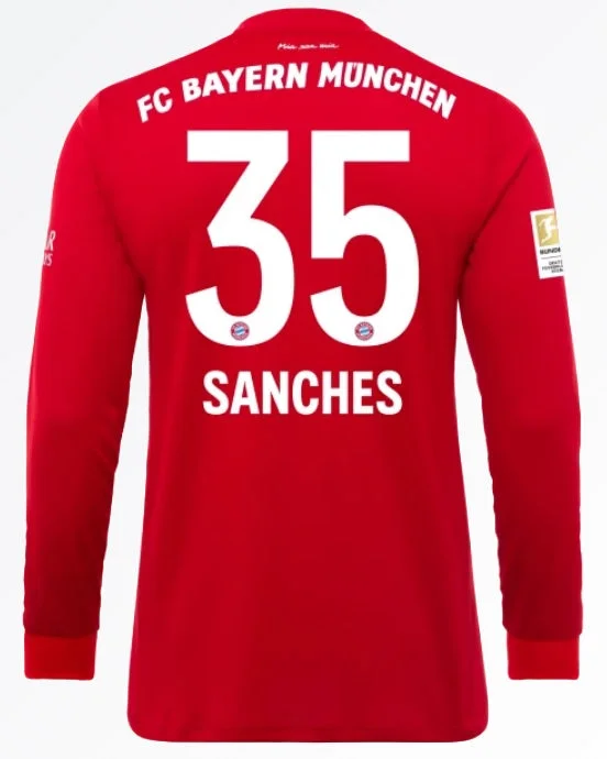 Renato Sanches Bayern Munich 19/20 Long Sleeve Home Jersey