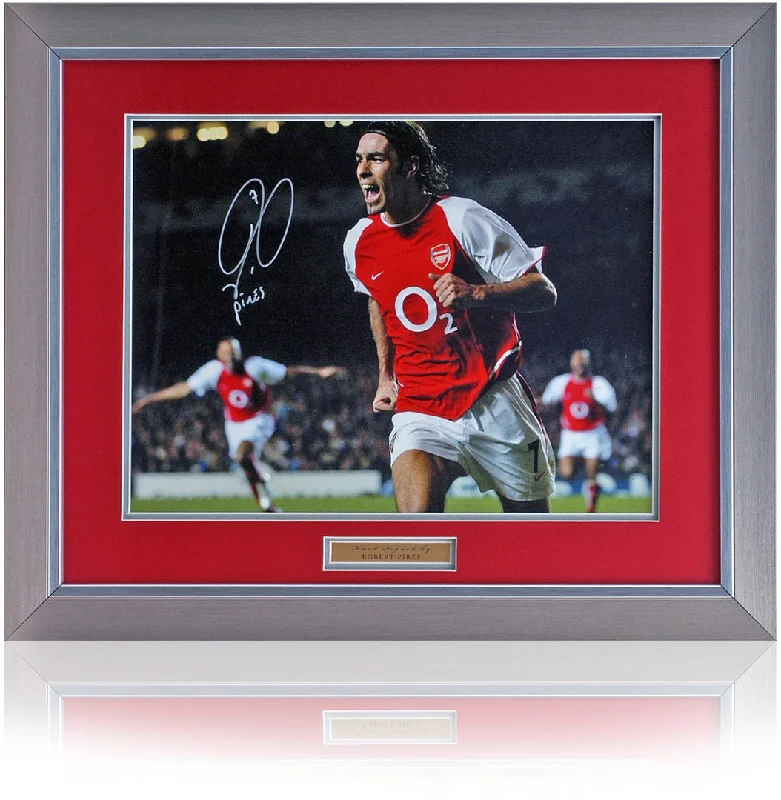 Robert Pires Arsenal Legend Hand Signed 16x12'' Photograph AFTAL COA