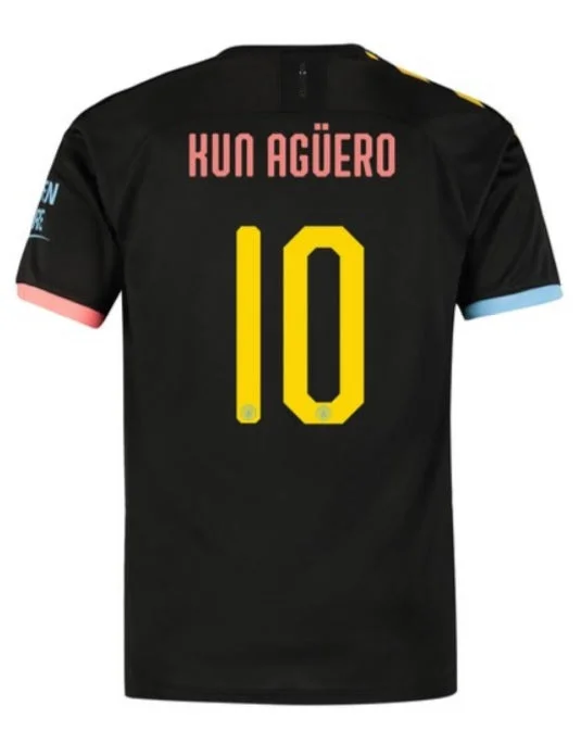 Sergio Kun Aguero Manchester City 19/20 Away Jersey Cup Print