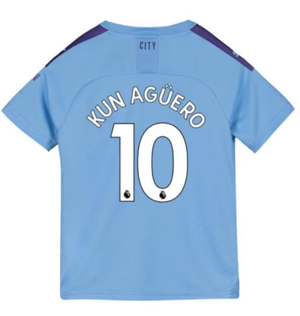 Sergio Kun Aguero Manchester City Youth 19/20 Home Jersey