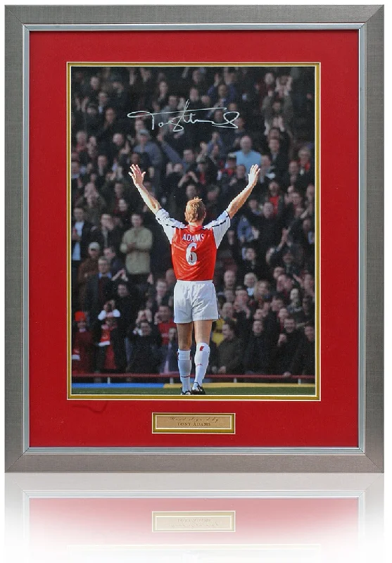 Tony Adams Arsenal Legend Hand Signed 16x12'' Montage AFTAL COA