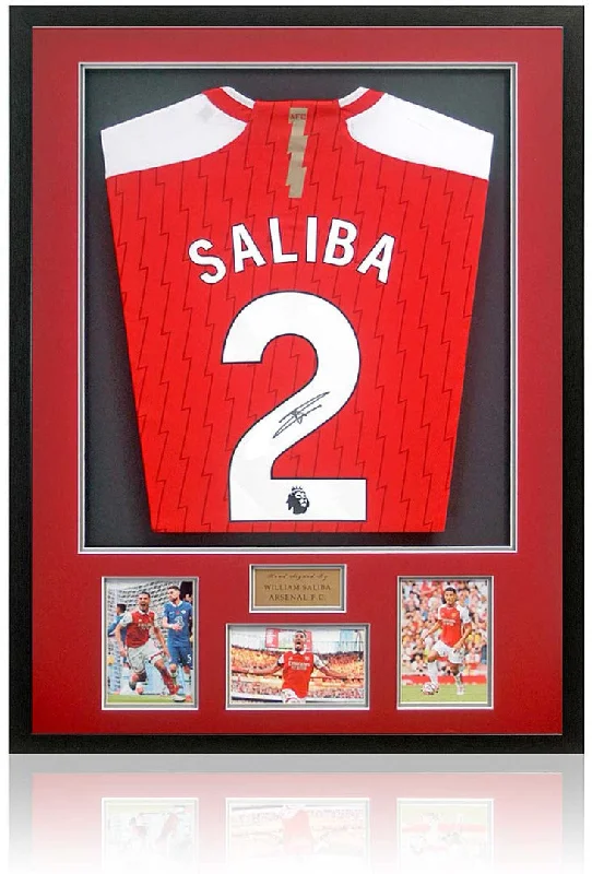 William Saliba Arsenal Hand Signed Football Shirt AFTAL COA